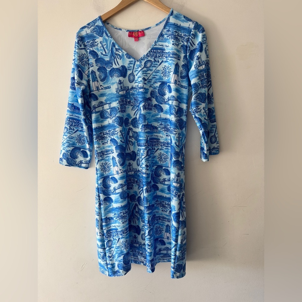 Kaeli Smith Blue Darby Dress-‎ Rhode Island Pattern